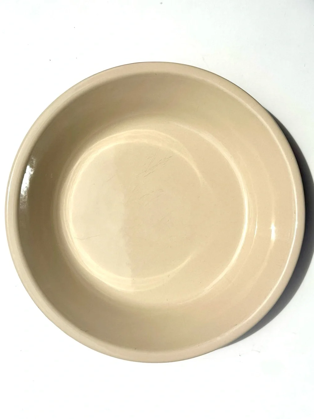 Le Creuset 9 3/4” Pie Dish Cerise Cream & Red Ombré Rim, Serving Bowl, 0403